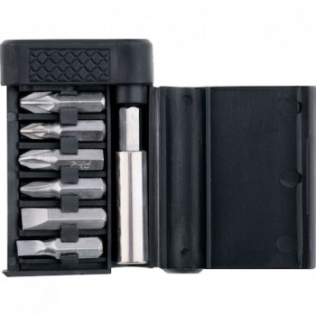 Set biti. adaptor magnetic pentru biti.otel.7 piese.cutie plastic